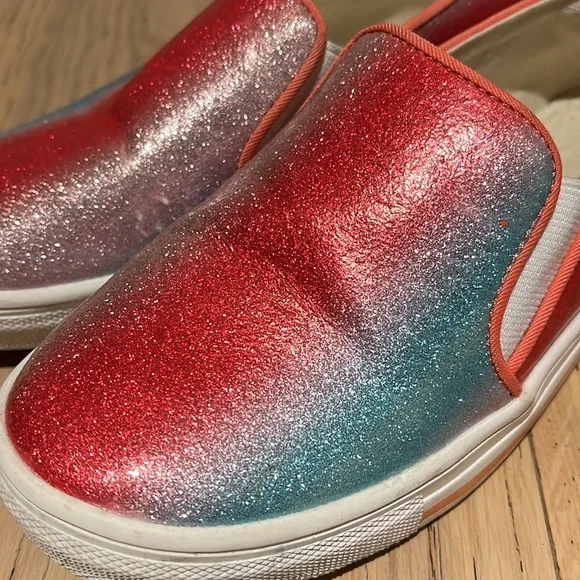 Crewcuts Little Girls’ Pink Glitter Slip On Sneakers (Size: 30 EU / 12.5 US) - Picture 2 of 11